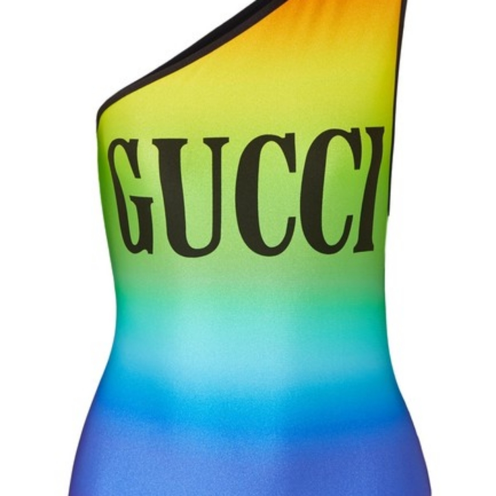 One Sleeve Rainbow Monokini - Picture 4 of 8